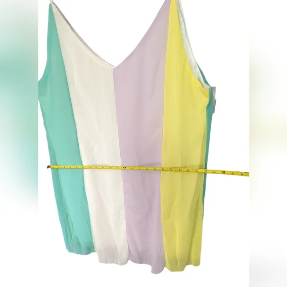 Plus Size Colorful Negligee 4X Pink Yellow Teal White Adjustable Straps Dress - Picture 6 of 7